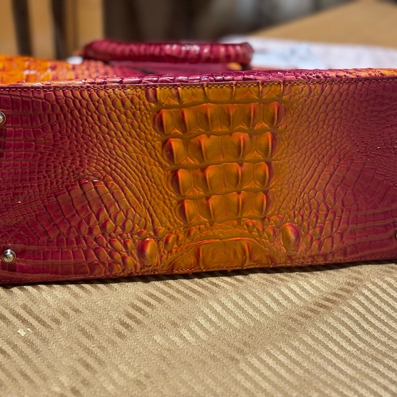 Brahmin Large Duxberry Satchel. Passion Fruit Melbourne. Orig. dust bag. 14x12x5 - Picture 11 of 13